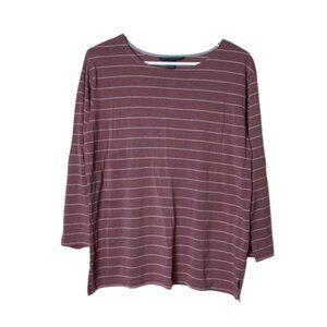 Free Fly apparel dusty pink bamboo blend 3/4 sleeve top womens M